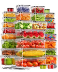60 PCS Food Storage Containers with Lids (60 PCS)