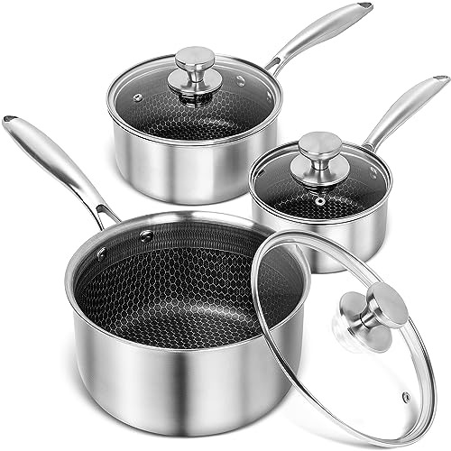 Triply Stainless Steel Pot Set (1+2+3QT)