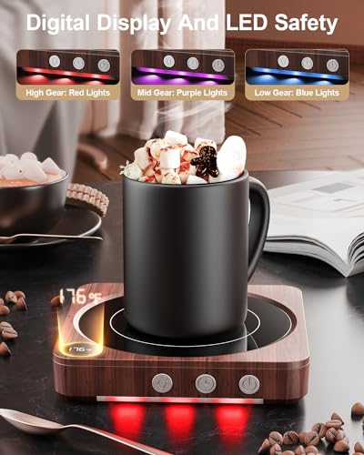 Coffee Mug Warmer for Desk (Wood)