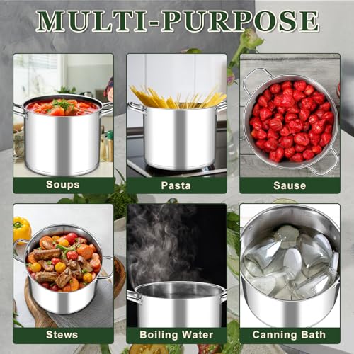 16 Quart Stock Pot with Lid (16 Quarts)