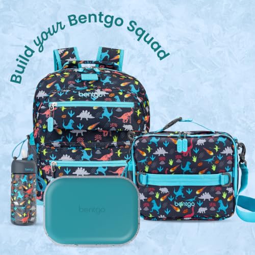Chill Kids 4 Compartment Bento Box Leakproof Lunch Box (Confetti Edition - Truly Teal)