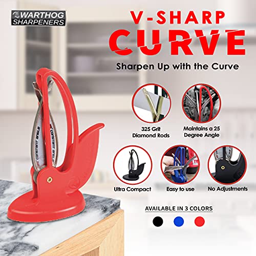 Warthog V Sharp Curve Knife Sharpener (Red)