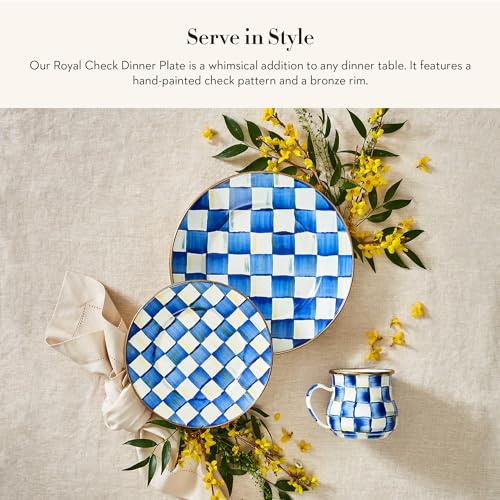 Enamel Dinner Plate (Royal Check / 4 Plates)