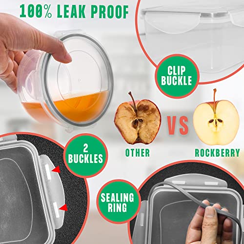 50 Pcs Large Food Storage Containers with Lids Airtight (50 Pcs)