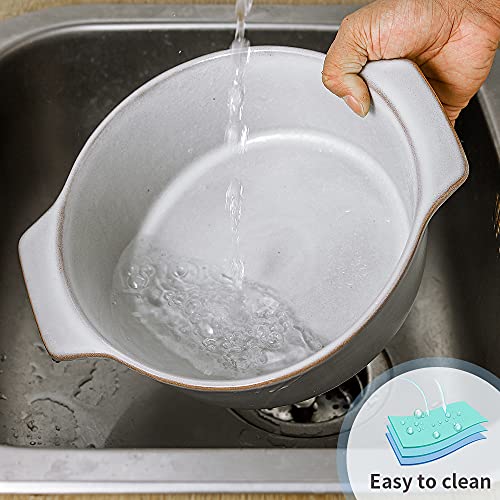 Ceramic Casserole Dish with Lid Oven Safe (Variable Grey)