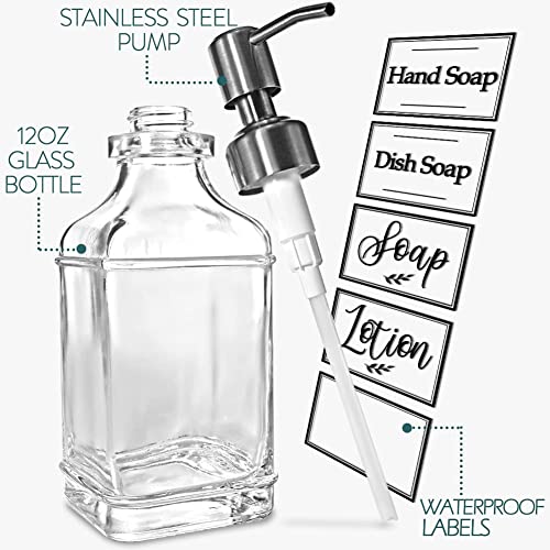 Antique Design Soap Dispenser with Rust Proof 304 Stainless Steel Pump (Stainless Steel)