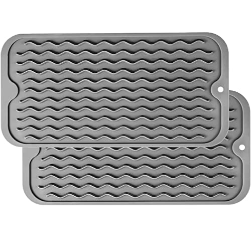 Silicone Sink Caddy & Sponge Holder (Dark Gray / 12" x 6")
