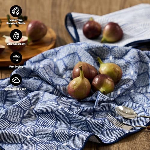Waffle Kitchen Towel Set of 2 (Indigo Harmony)