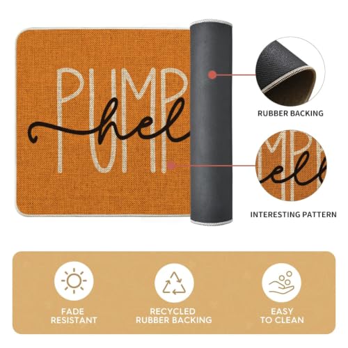OrangeFall Kitchen Mats Set of 3 (17" x 29" /17" x 36" /17" x 47" / Orange)