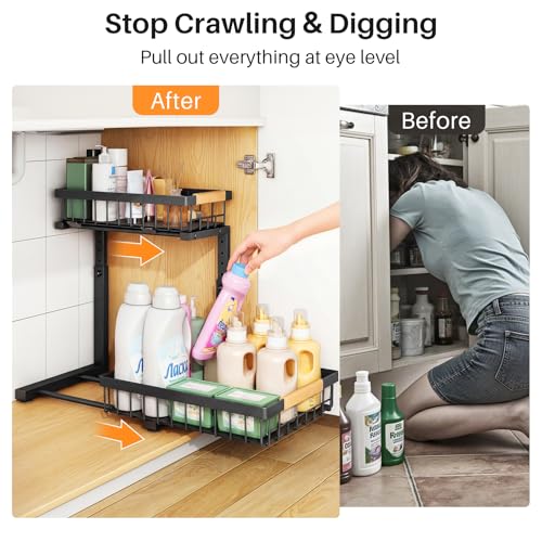 Under Sink Organizer (Small-2-Pack / Black)