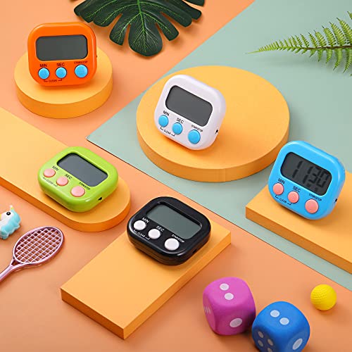 4 Pcs Multi func Electronic Kitchen Classroom Timer (4 Colors)