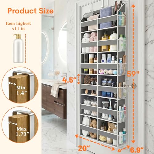 Over the Door Organizer 6 Tiers (Gray / 6 Tiers)