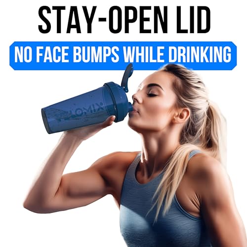 2 Pack 28oz Protein Shaker Bottle for Protein Mixes (A2) Blue / Green)