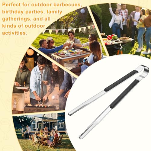 3 Pack Grill Tongs (Black / 10 Inch)