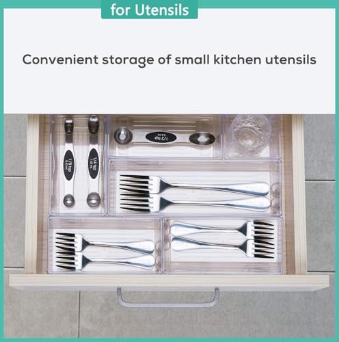 6 Pack Clear Drawer Organizer (6 PACK)
