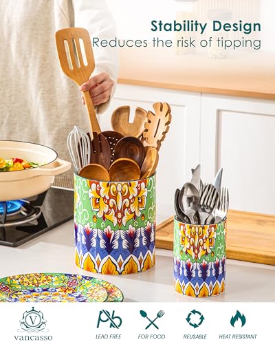 7.3"+5.5" Utensil Holder (Golden Bloom)