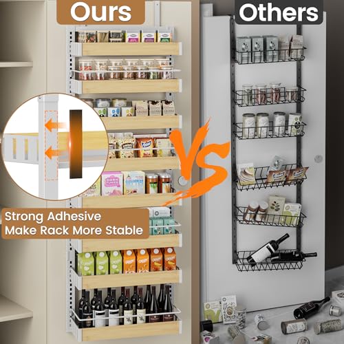 8 Tier Over The Door Pantry Organizer (8 Tiers / White)