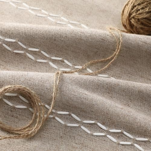 Khaki Brown Boho Blackout Curtains 63 Inch 2 Panels with Tassels (Khaki Brown / 52"W x 63"L (Pack of 2))