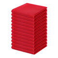 100% Cotton Waffle Weave Kitchen Dish Cloths 12 (Red / 12 X 12 - 12 Pack)