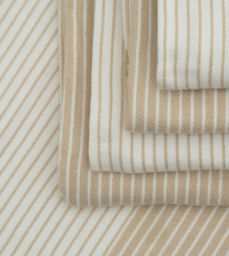 Premium Kitchen Towels 6 Pack 100% Cotton (Tan / Kitchen Towels - Flat Woven (6 Pack))