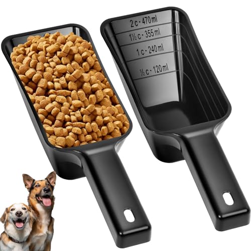 2 Cup Dog Food Scoop (Black)