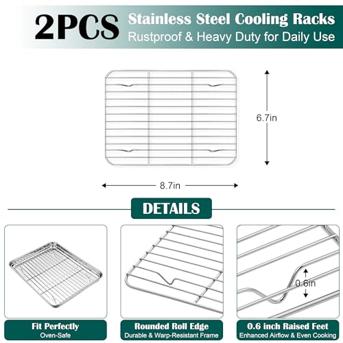 Small Baking Sheet with Wire Rack (9.4''x7.3'')