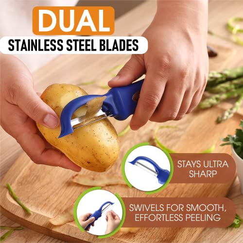 Swivel Potato Peeler for Kitchen w (Sapphire)
