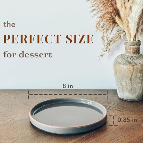 Ceramic Flat Plates Set of 6 (Neutrals)