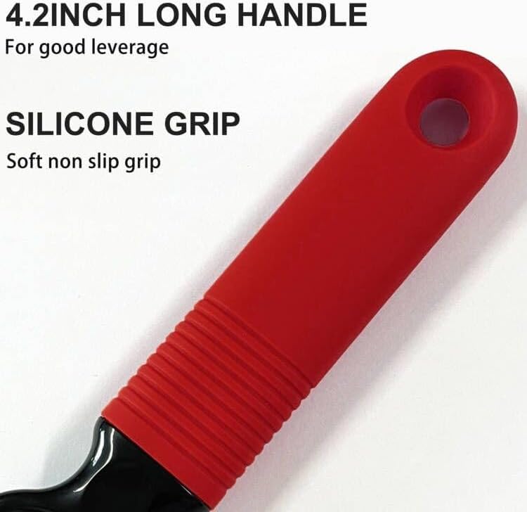 2-in-1 Soda Can Tab & Beer Bottle Opener, Red, 2-Pack (Red)