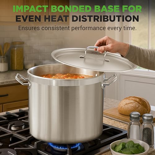 Stainless Steel Cookware Stockpot (Stainless Steel / 30 Quarts)