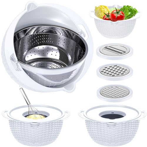 4 1 Strainer with Bowl Set (White)
