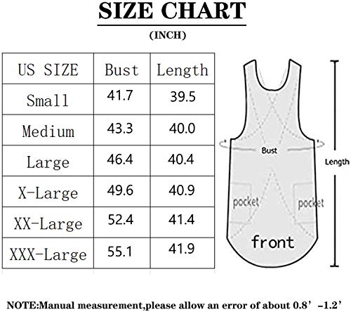Women's Cross Back Pinafore Apron with Large Pockets Home Kitchen (Medium / Wine Red)