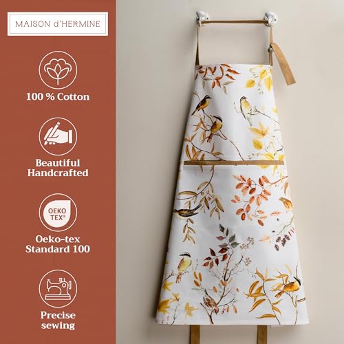 Aprons for women with Pocket 100% Cotton Pack of 1 (095 - Verdier)