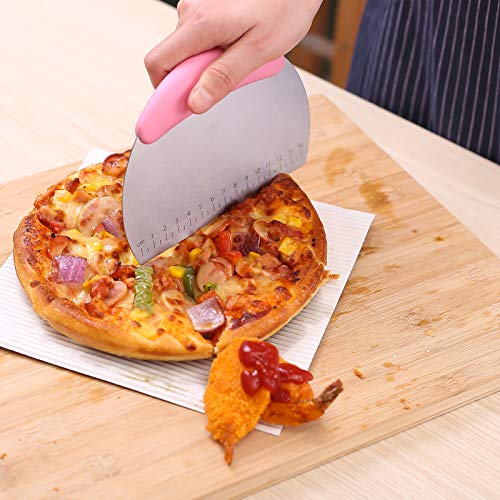 1 pcs Dough Pastry Scraper Chopper (Medium / Pink)