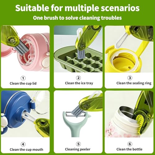 3 in 1 Cup Lid Gap Cleaning Brush Set (Mixed Colors)