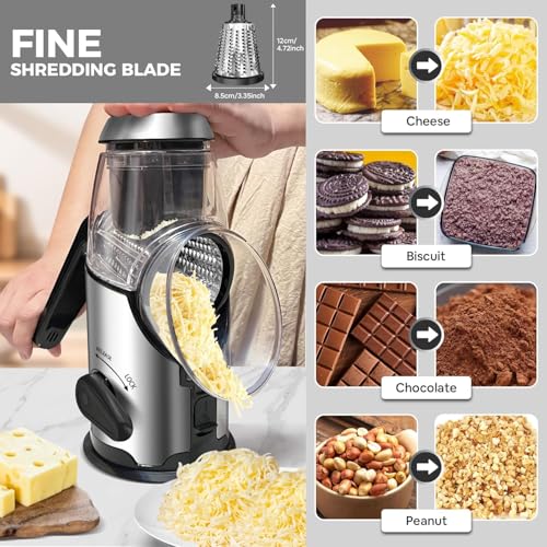 Rotary Cheese Grater with Handle