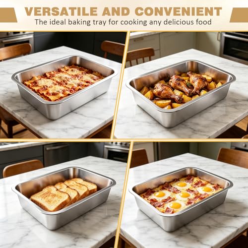 9.2QT Stainless Steel Lasagna Pan with Lid