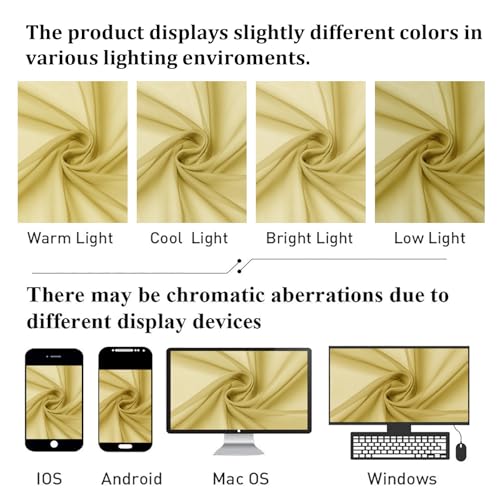 Yellow Sheer Curtains 78 Inches Long 2 Panels (Yellow / 42"W x 78"L (Pack of 2))