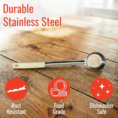 3 oz Solid Stainless Steel Portion Control Ladle Spoodle (3 Ounce Solid)