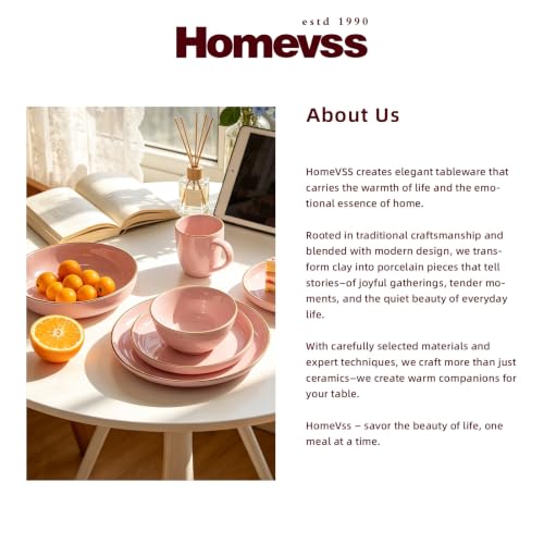 HomeVss 20 Piece Dinnerware Set (Service for 4 - 20pc Set / Pink)