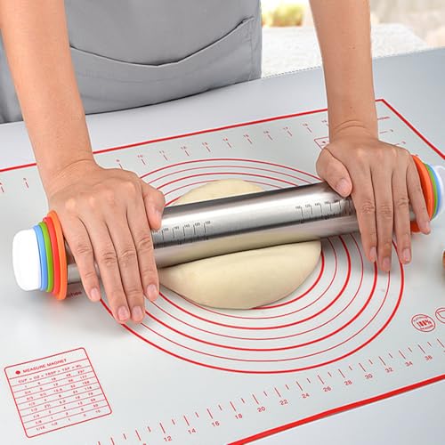 Adjustable Rolling Pin with Thickness Rings