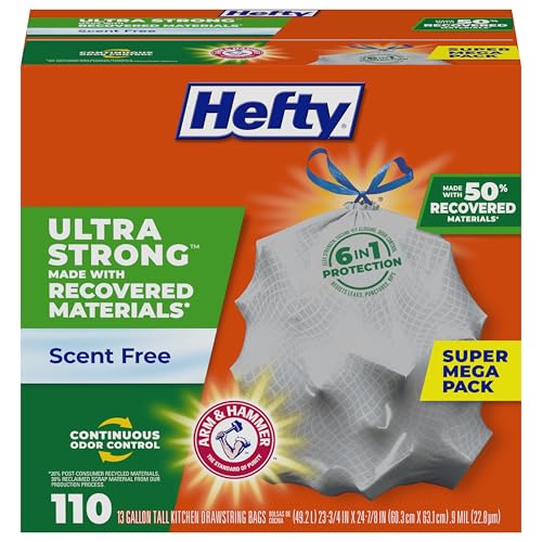 Ultra Strong Recovered Materials 13 Gallon Kitchen Trash Bags