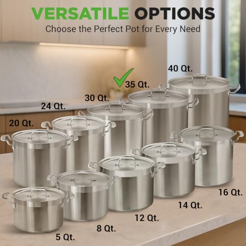 Stainless Steel Cookware Stockpot (35 Quarts)