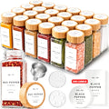 Glass Spice Jars with Label (White Labels)