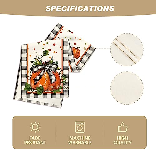 210 GSM Fall Table Runner Home Party Decor 13x90 Inch (13" x 90", Table Runner / Black/Beige/Orange)