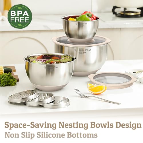 Mixing Bowles Set with Lids Set (Khaki)