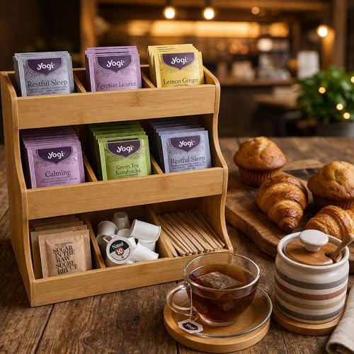 Tea bag organizer with 3