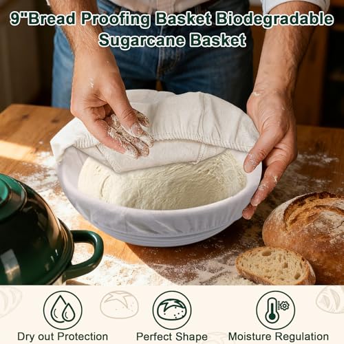 6QT Enameled Cast Iron Dutch Oven for Sourdough Bread Baking (Midnight Green)
