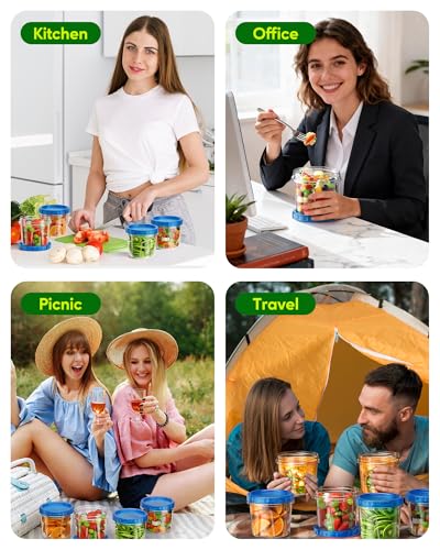 8 Pack 24 OZ Freezer Storage Containers (8pcs)