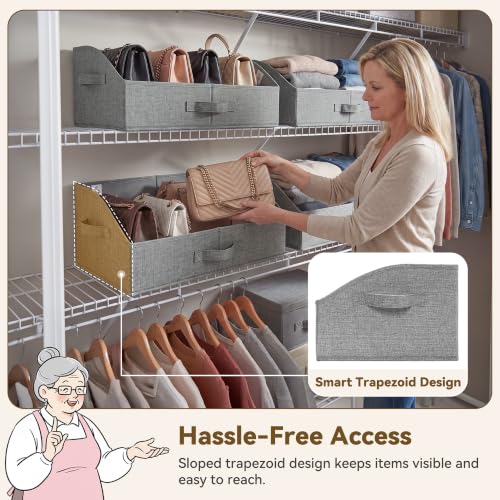 Trapezoid Closet Storage Bins (Dark Gray / 19¾"L x 11"W x 7¾"H)